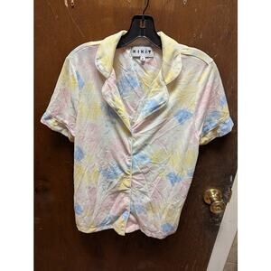 NEW Medium KIKIT Tie Dye Clouds Short Sleeves Pajamas Tops NEW